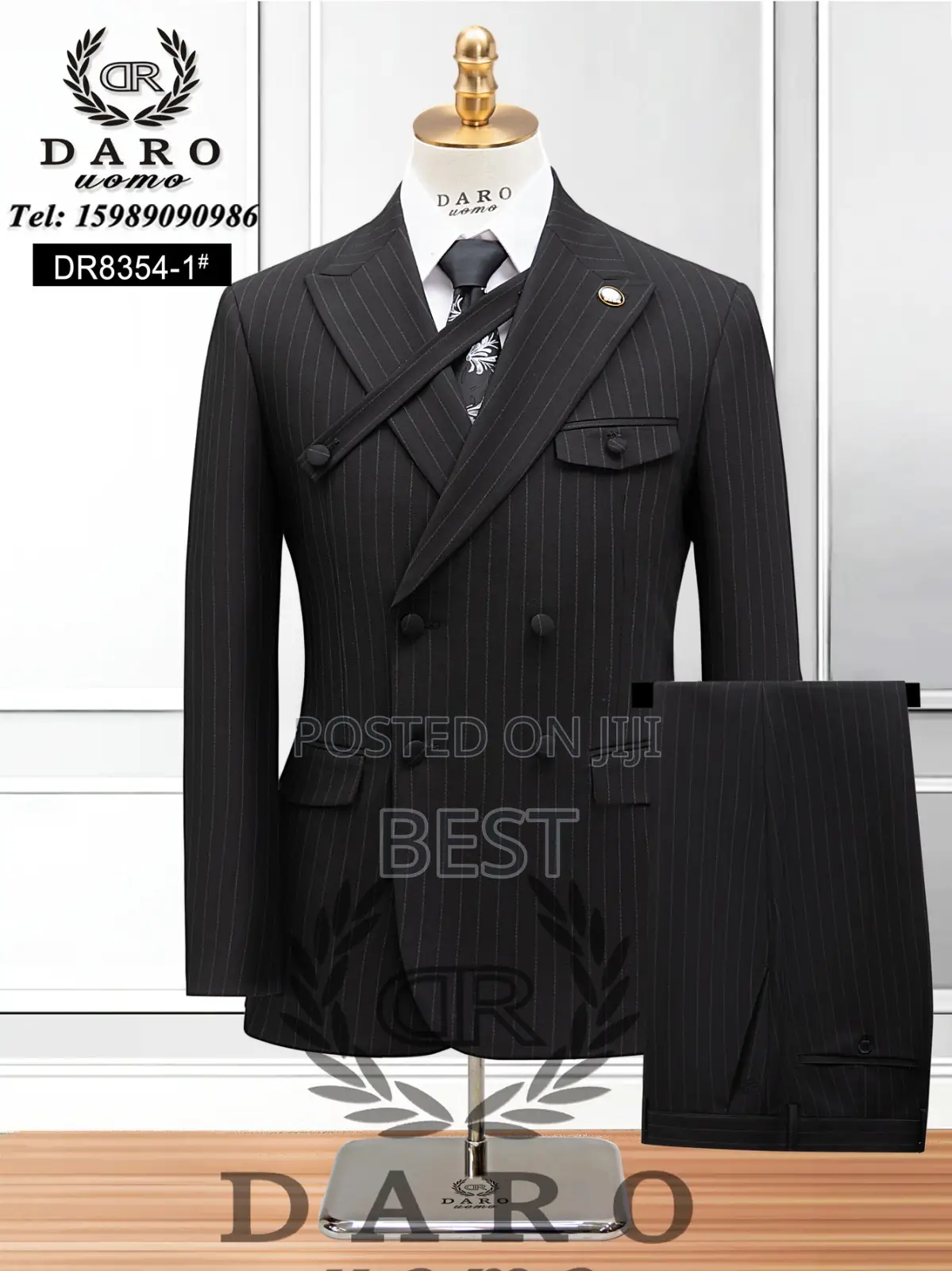 Men's Classic Italian Luxury Double Breasted Fashion Suit