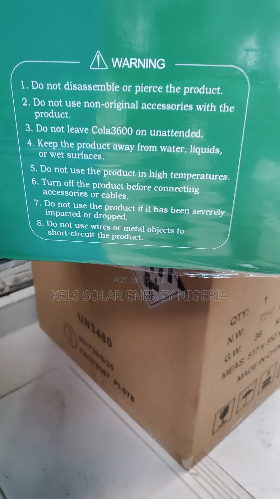 3.6kwh Colasolar Generator
