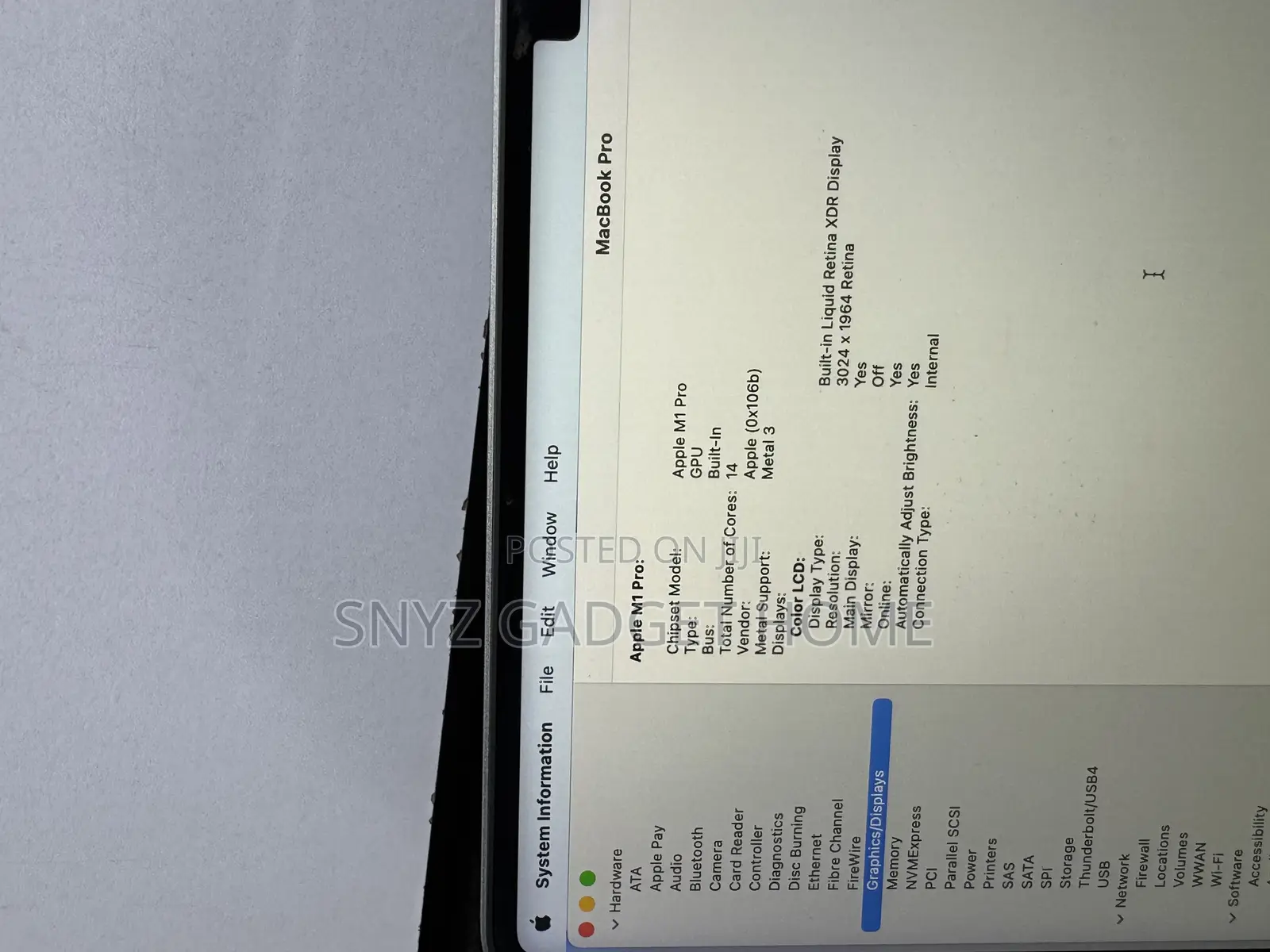 Laptop Apple MacBook Pro 2021 M1 16GB Apple M1 Pro SSD 500GB