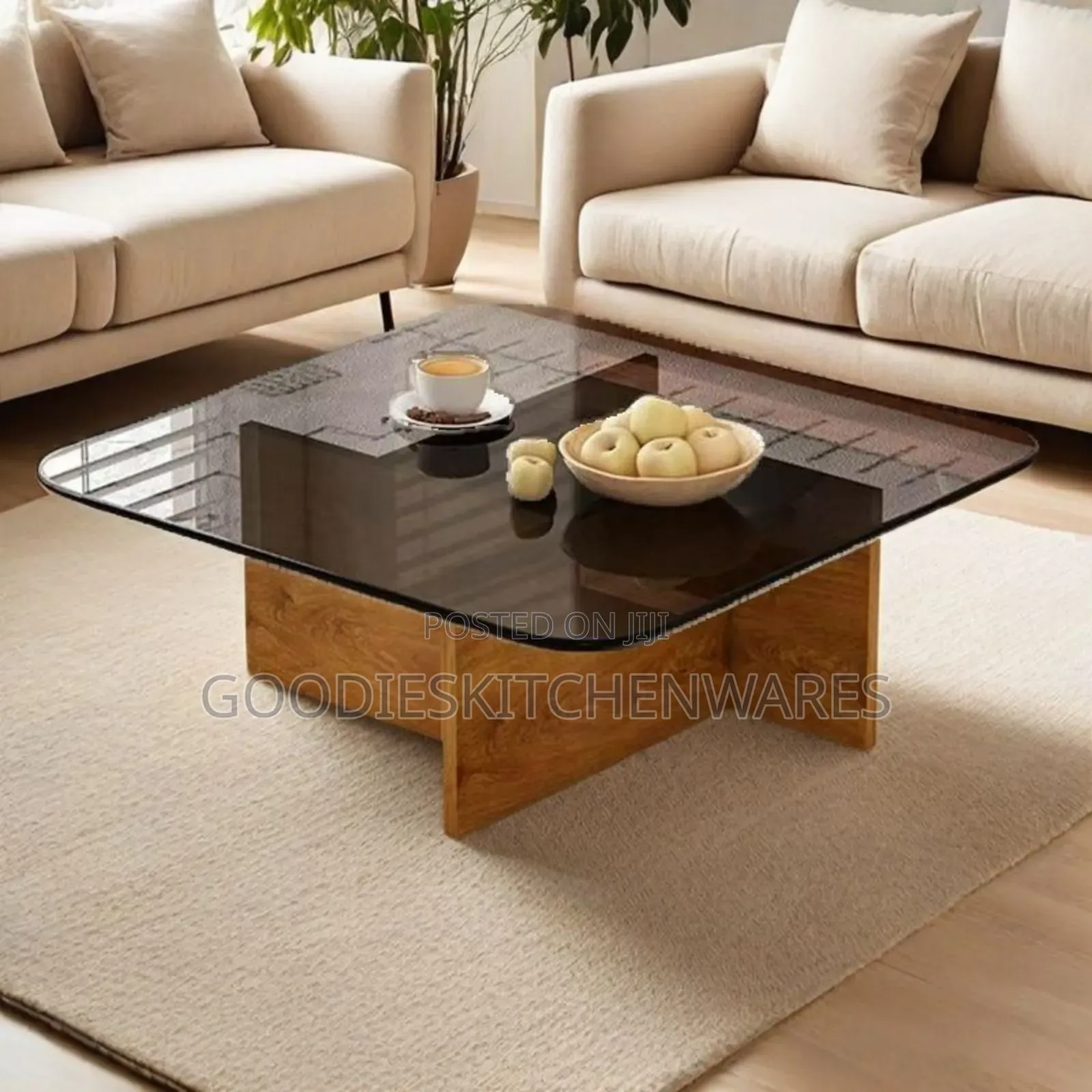 Center Table With Tampered Glass
