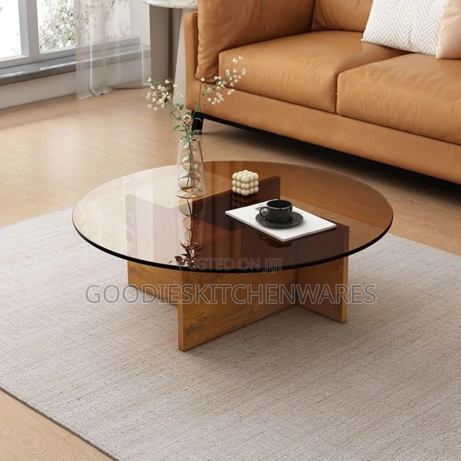 Center Table With Tampered Glass