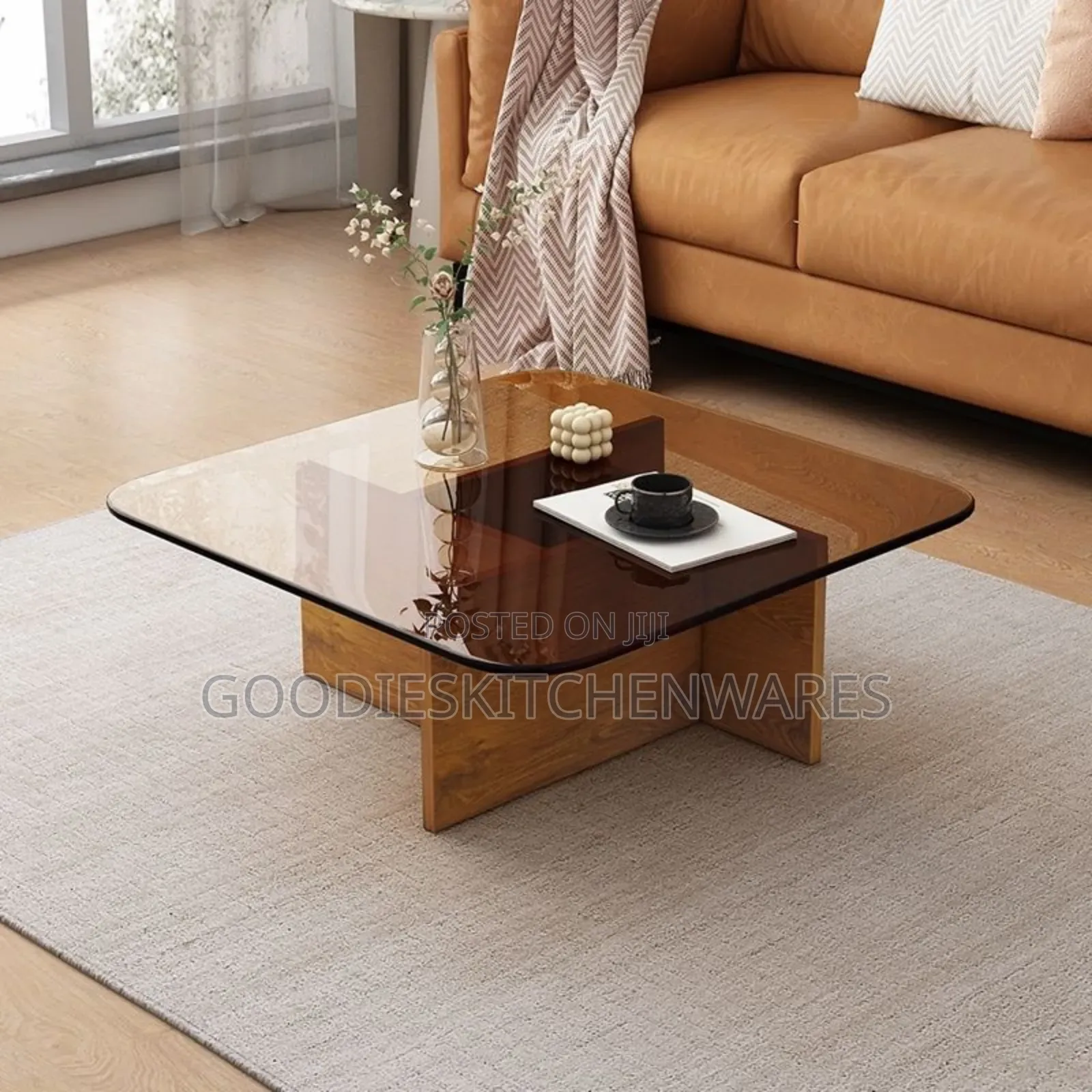Center Table With Tampered Glass