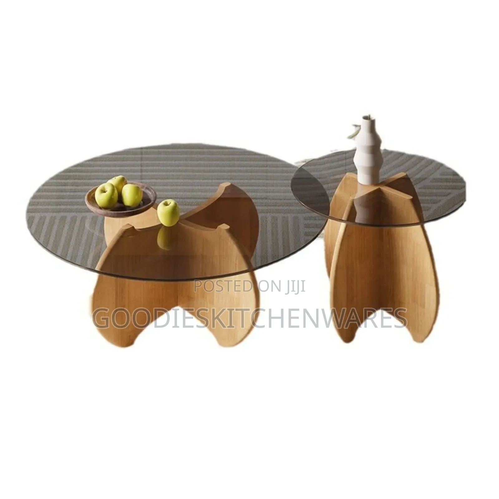 2 in 1 Center Table With Tampered Glass