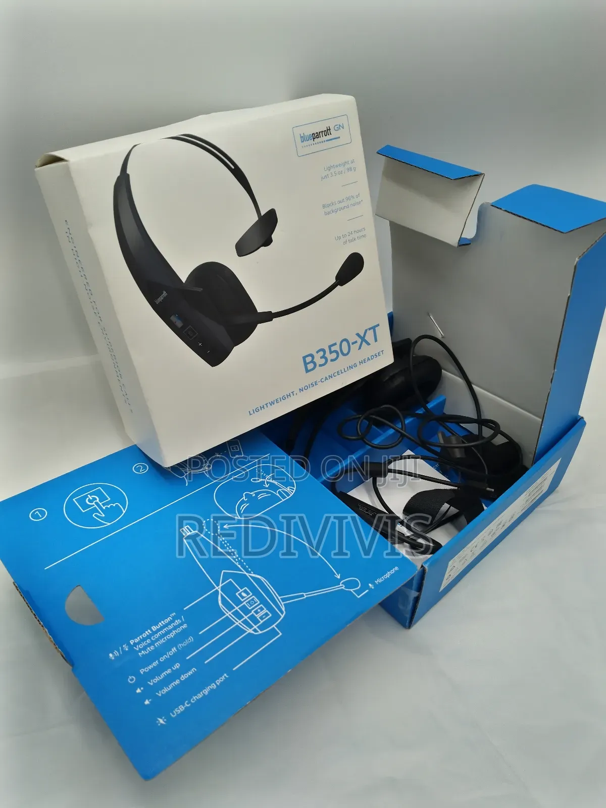 Blueparrot B350- Xt Wireless Mono Headset - Truck- Grade Noise Cancel