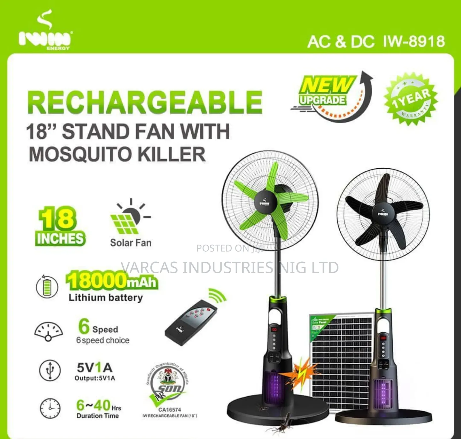 Iwin Rechargeable Fan
