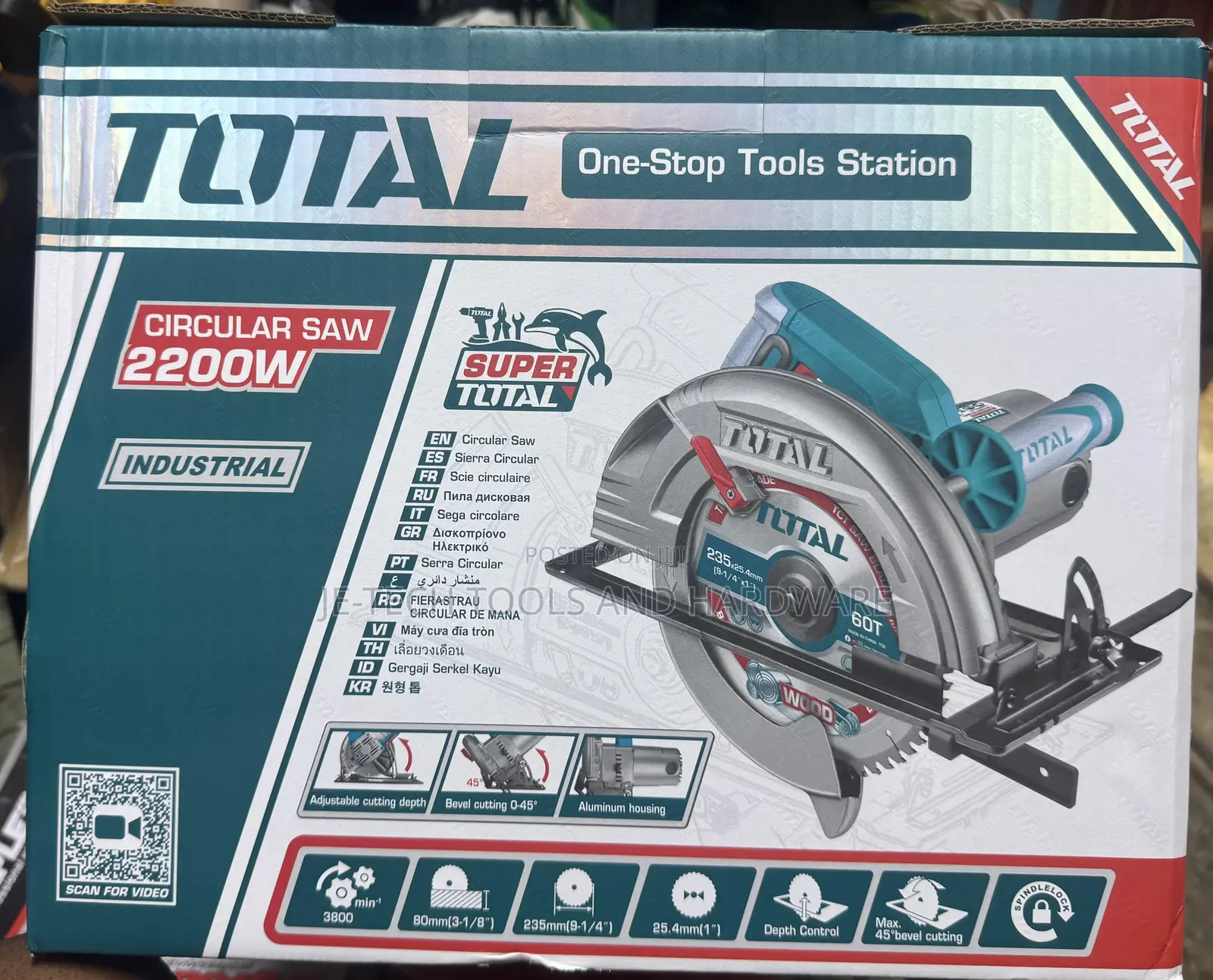 Total Circular Saw 2200w Bigger Body Circular Saw 235mm