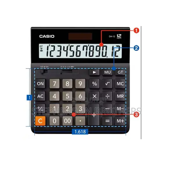 Casio Mh-16-Bk 16-Digit Desktop Calculator, Black