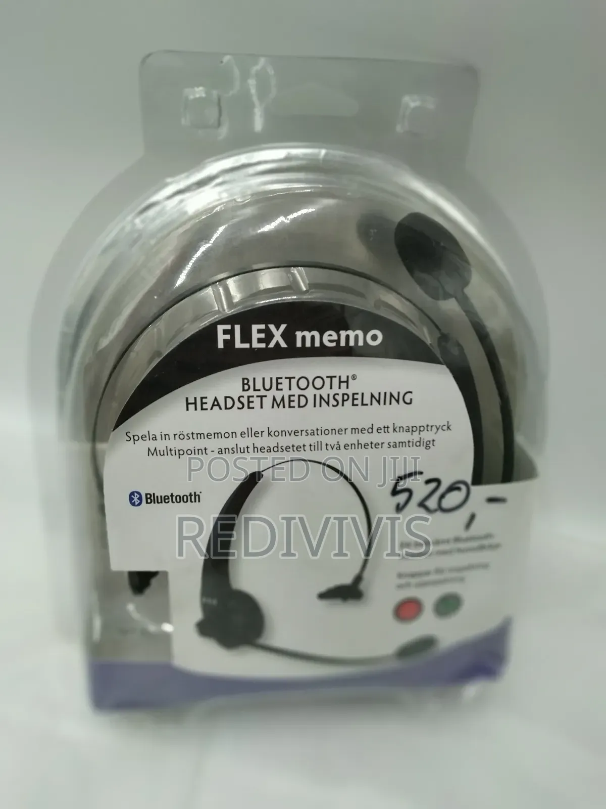 Flex Memo Bluetooth Headset With Recording - Mono ( Wired/Wireless)