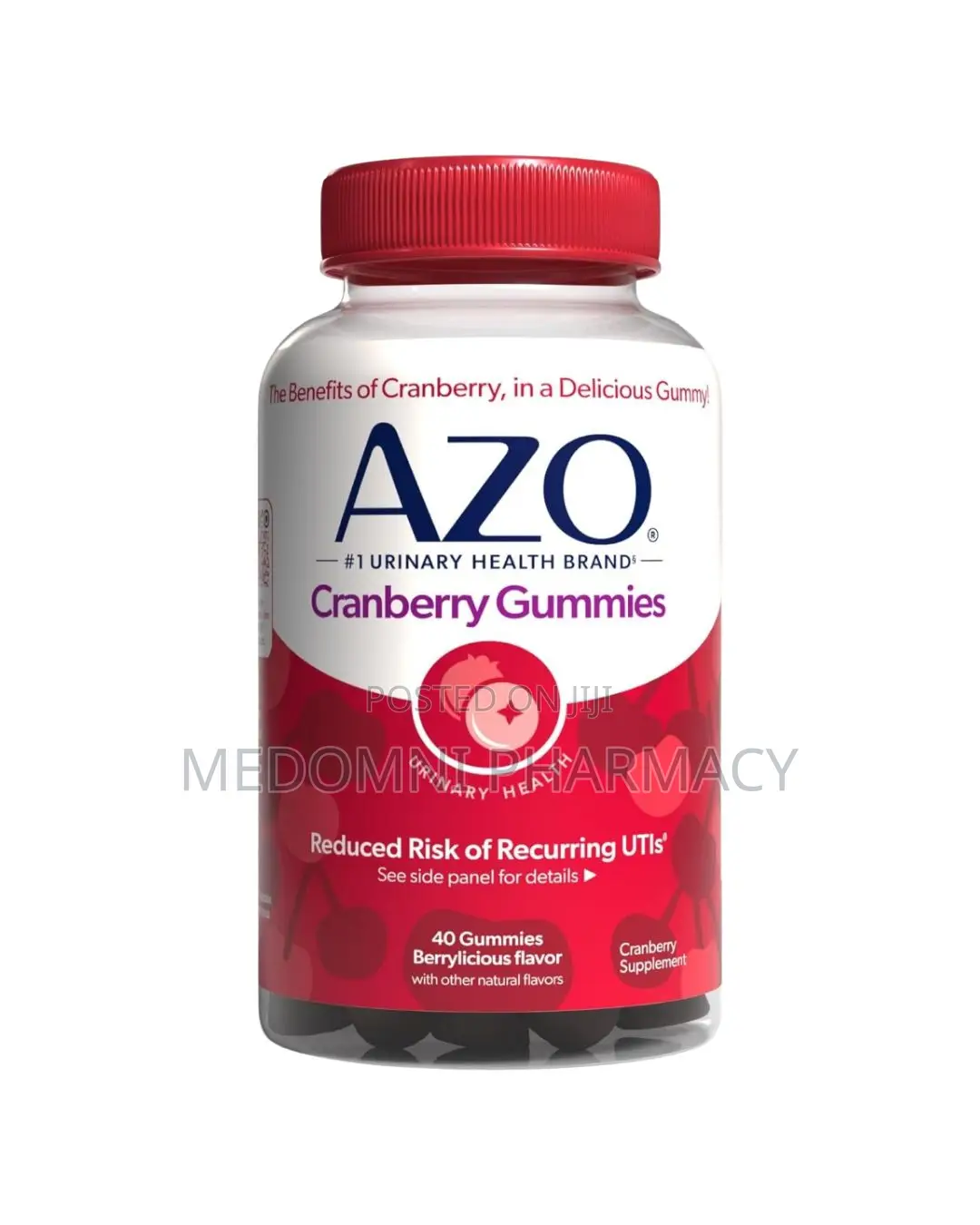 Azo Cranberry Gummies – Urinary Tract Health (40 Gummies)