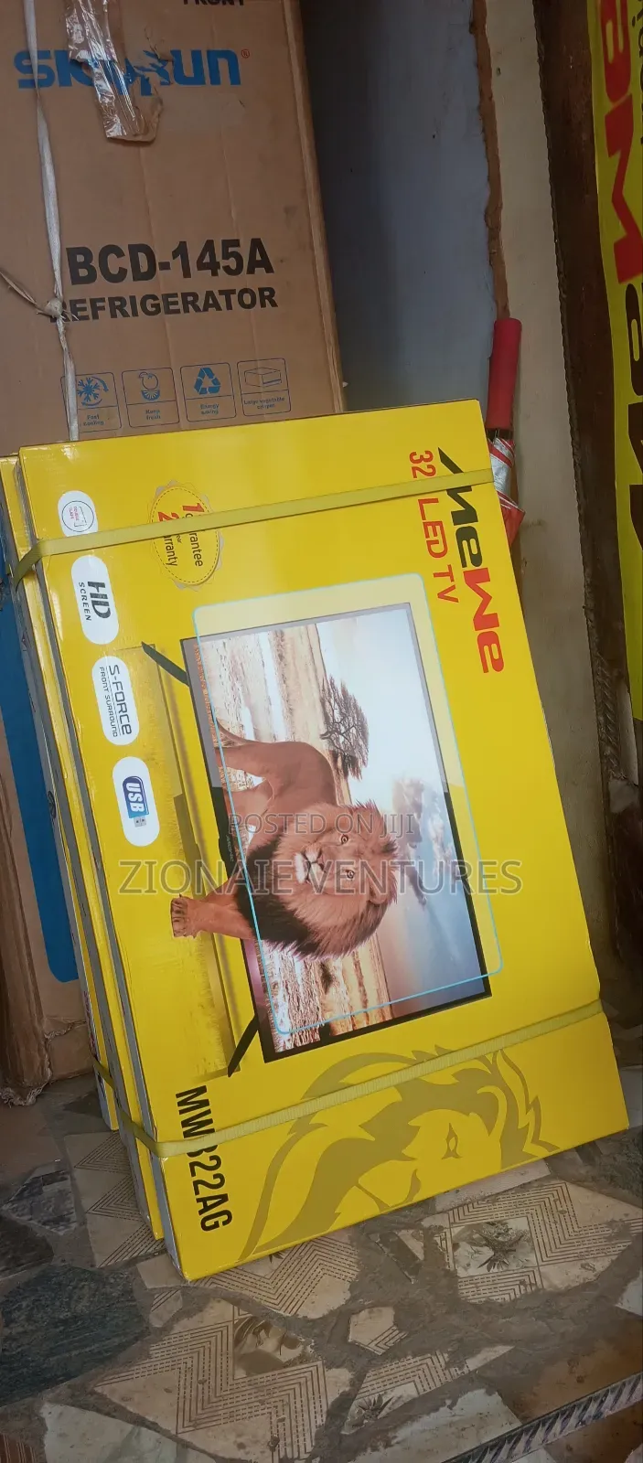 Mewe 32 Inches Television Double Glass Design