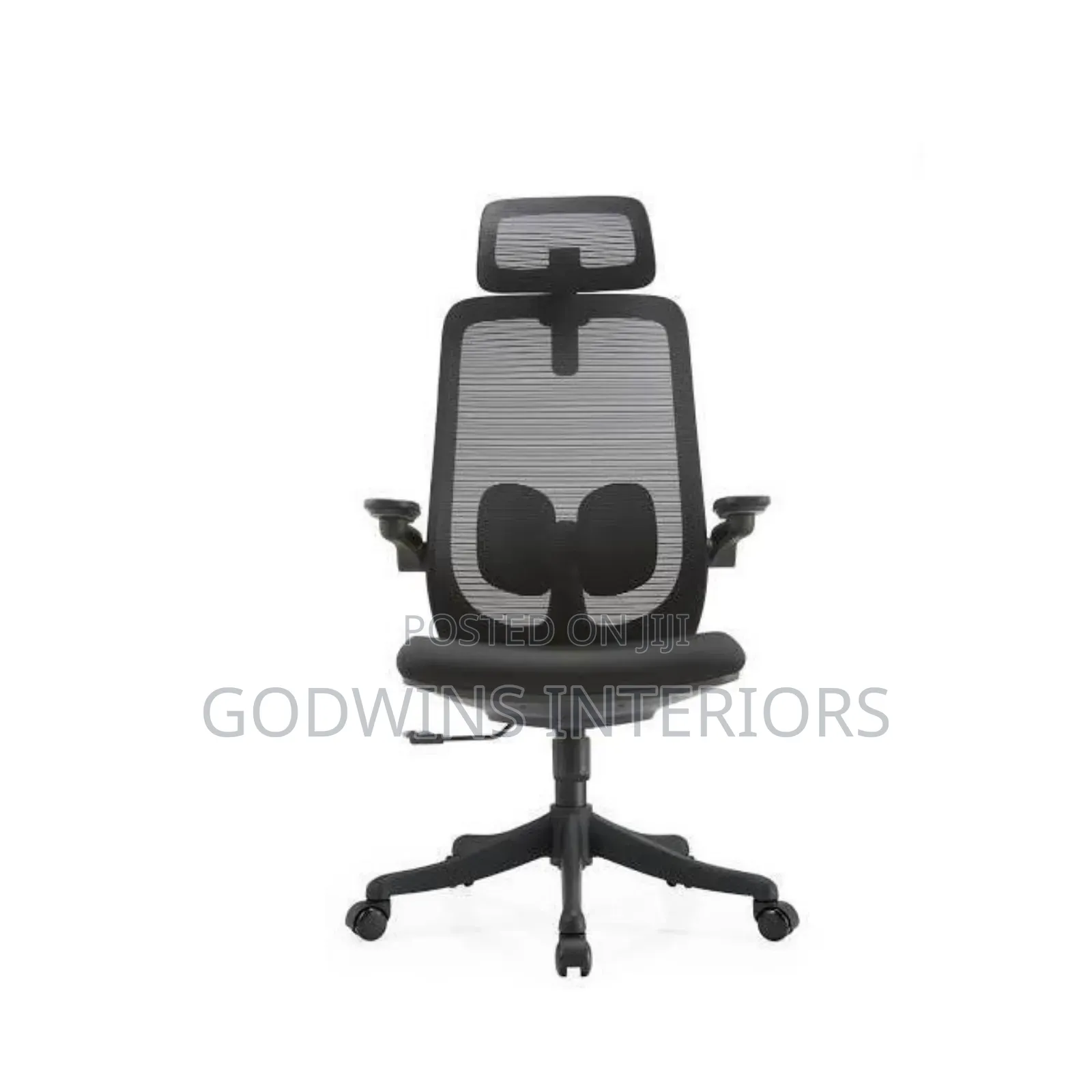 Executive High Back Ergonomic Swivel Chair With Head Rest Black