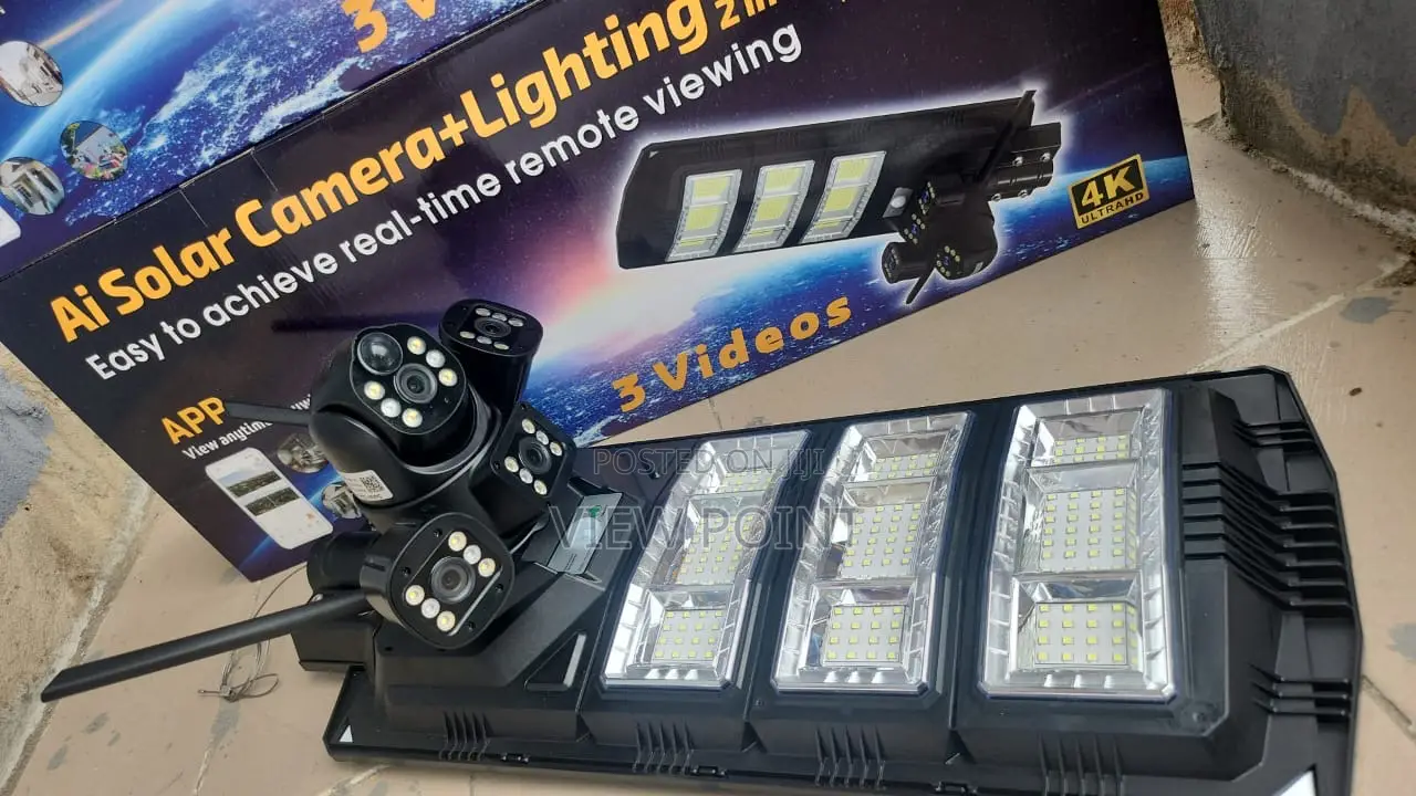 High Quality Tripple Lens Auto_tracking Cctv 4g With Solar Streetlight