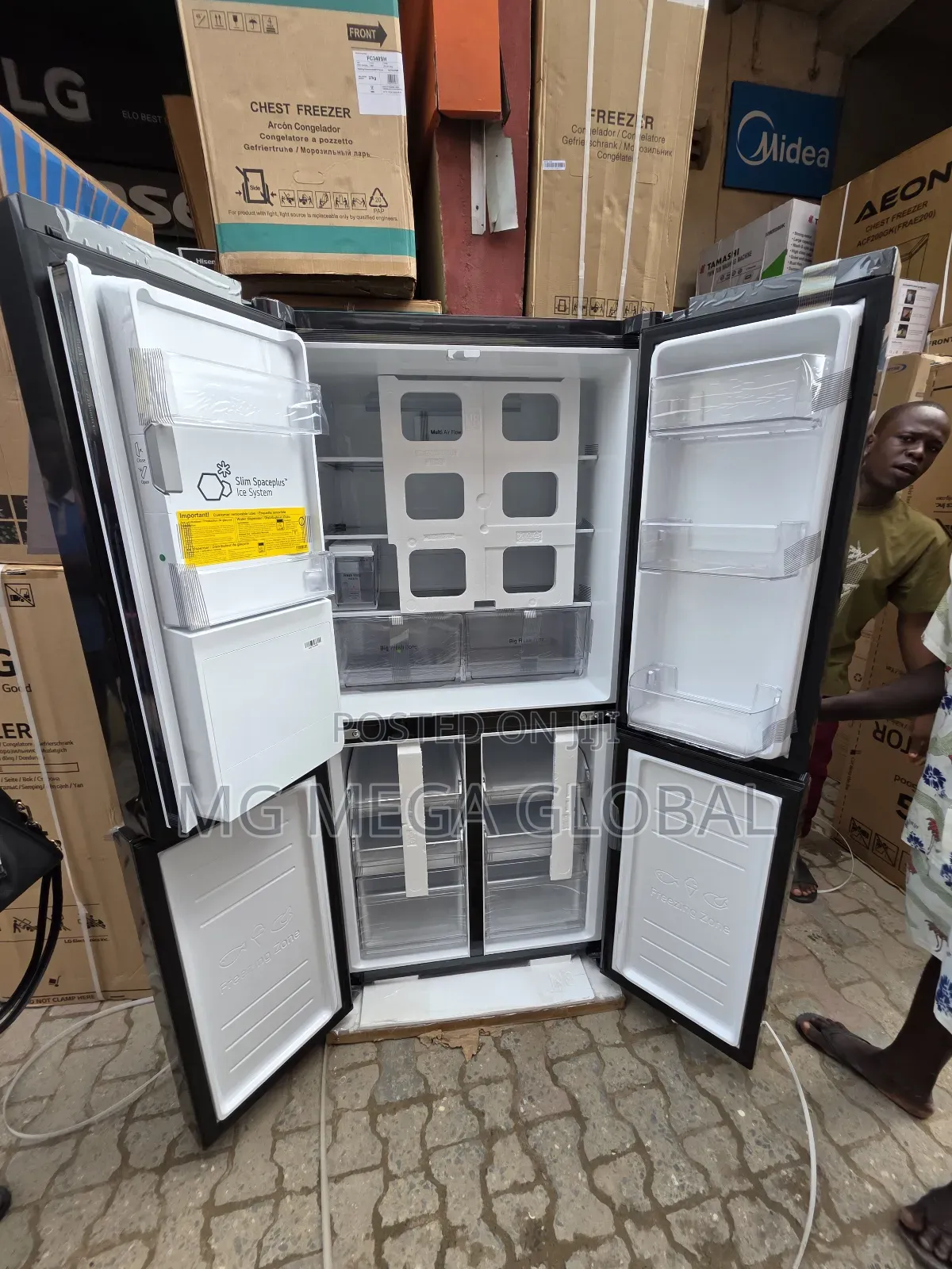 Lg Cross Door Refrigerator With Dispenser/Ice Maker