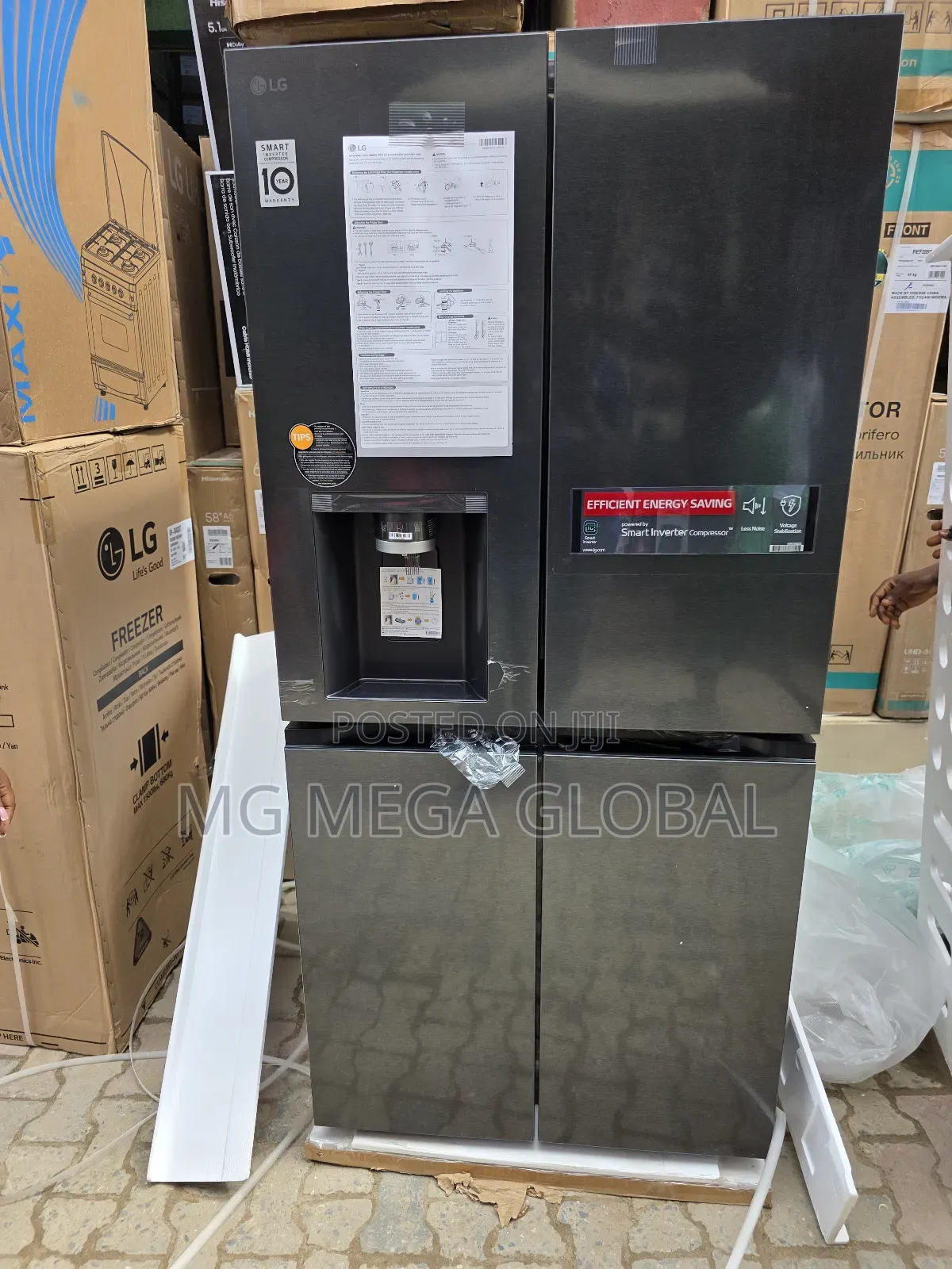 Lg Cross Door Refrigerator With Dispenser/Ice Maker