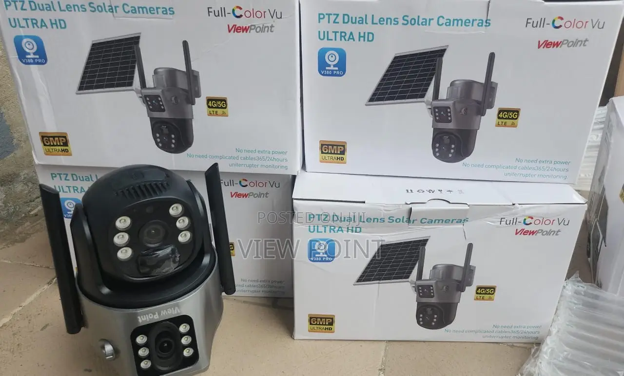 Solar Powered Dual Lens V380 Ptz Camera