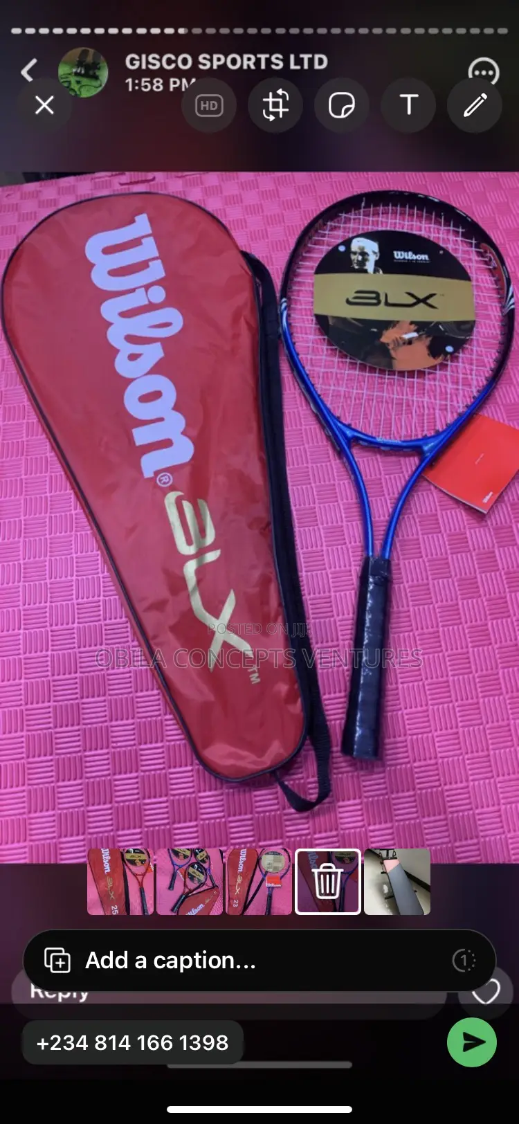 Wilson Tennis Racket All Sizes..