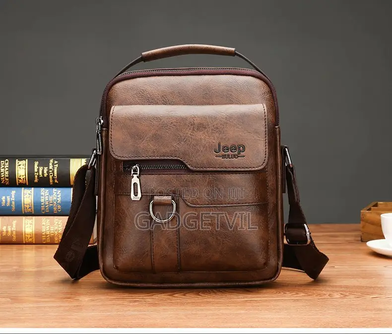 Men's Pu Leather Retro Casual Messenger Shoulder Handbag