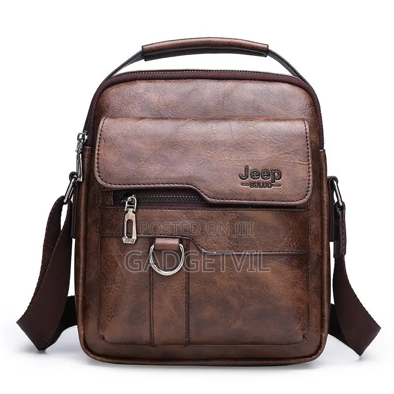 Men's Pu Leather Retro Casual Messenger Shoulder Handbag