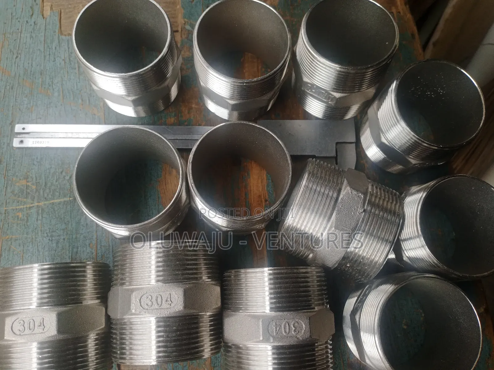 Stainless Nipple Hexagonal 50mm ( All Sizes Available ) 304 Quality