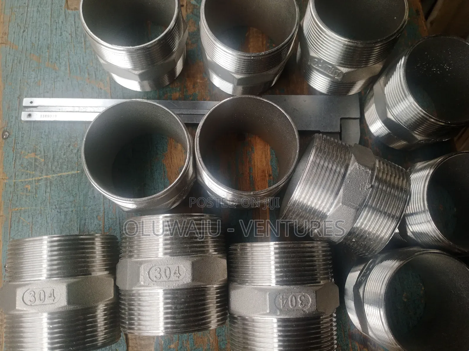 Stainless Nipple Hexagonal 50mm ( All Sizes Available ) 304 Quality