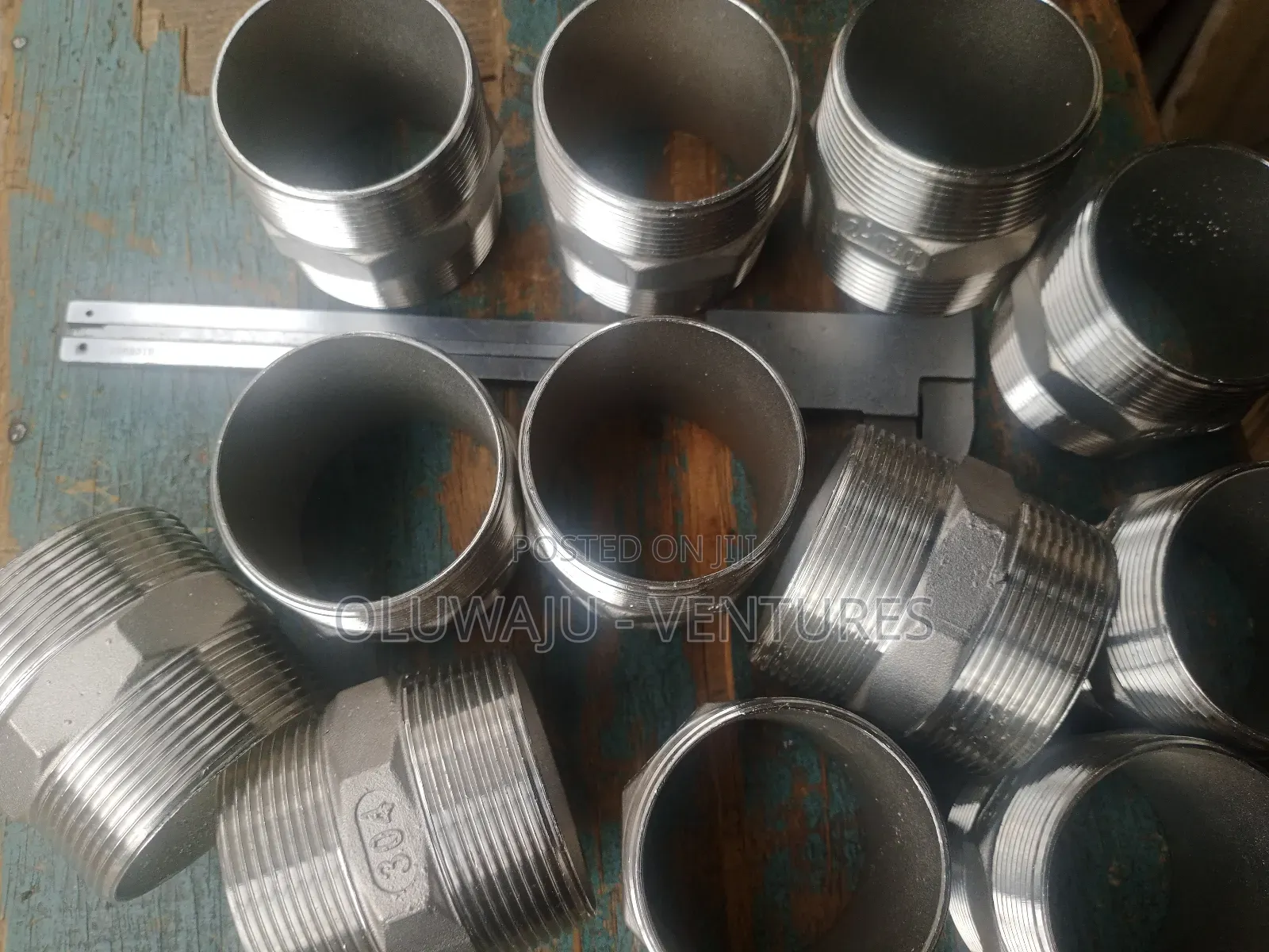 Stainless Nipple Hexagonal 50mm ( All Sizes Available ) 304 Quality