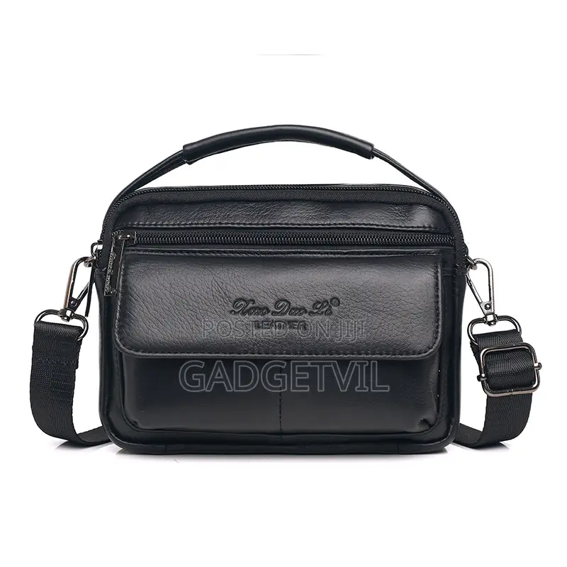 Men's Genuine Leather Crossbody Cowhide Crossbody Shoulder Handbag