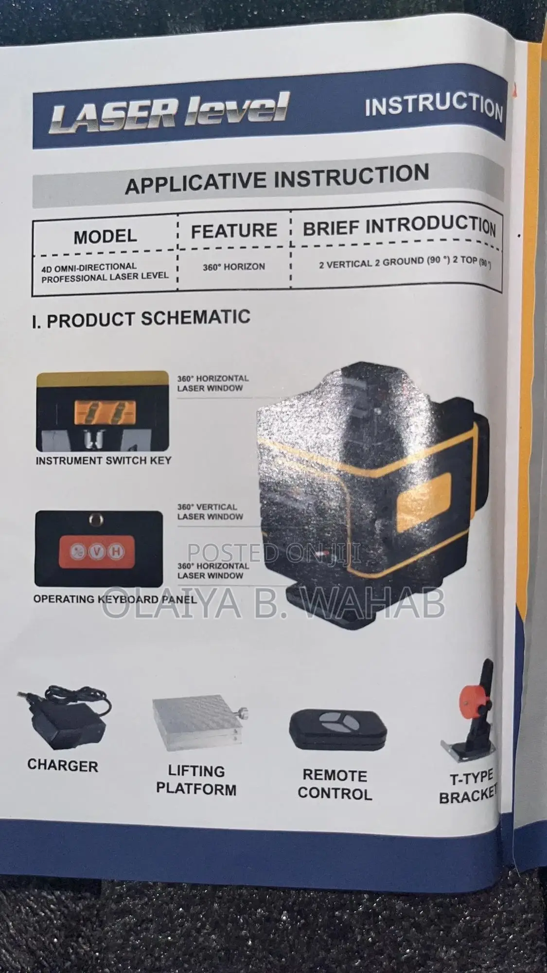 4d 360° Laser Level – 16 Lines Self-Leveling Precision Tool
