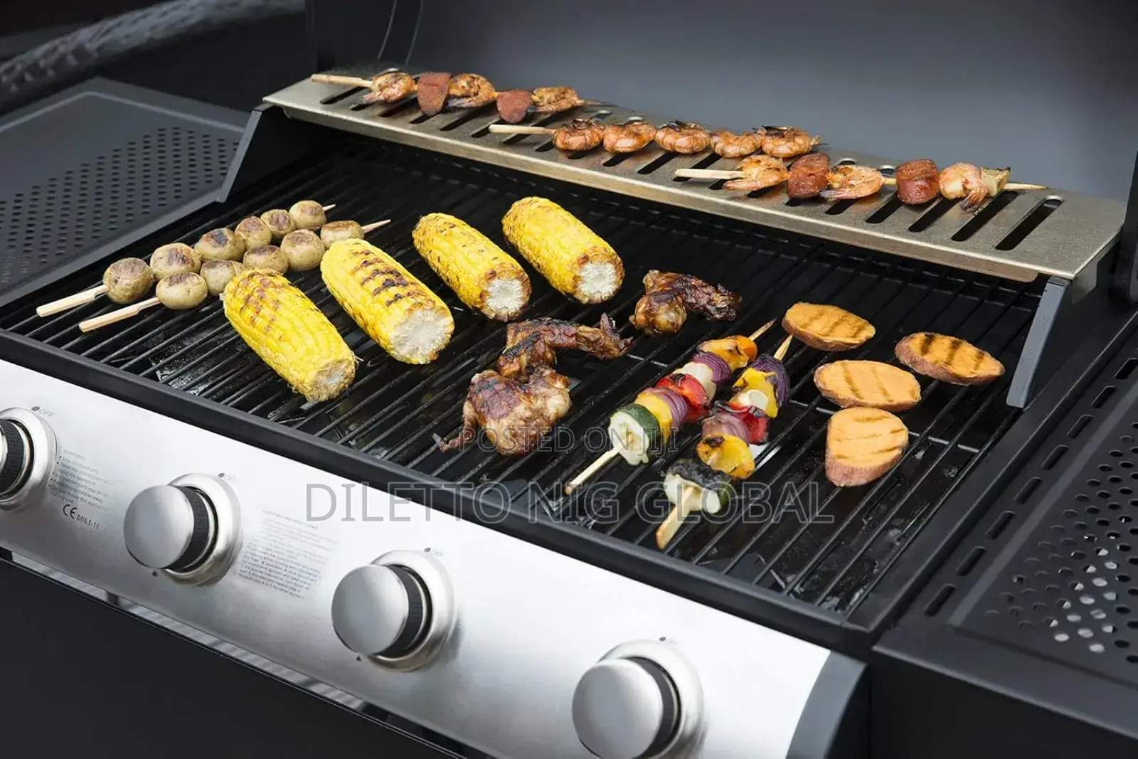 George Foreman 4 Burner Gas BBQ Grill With Automatic Ignition