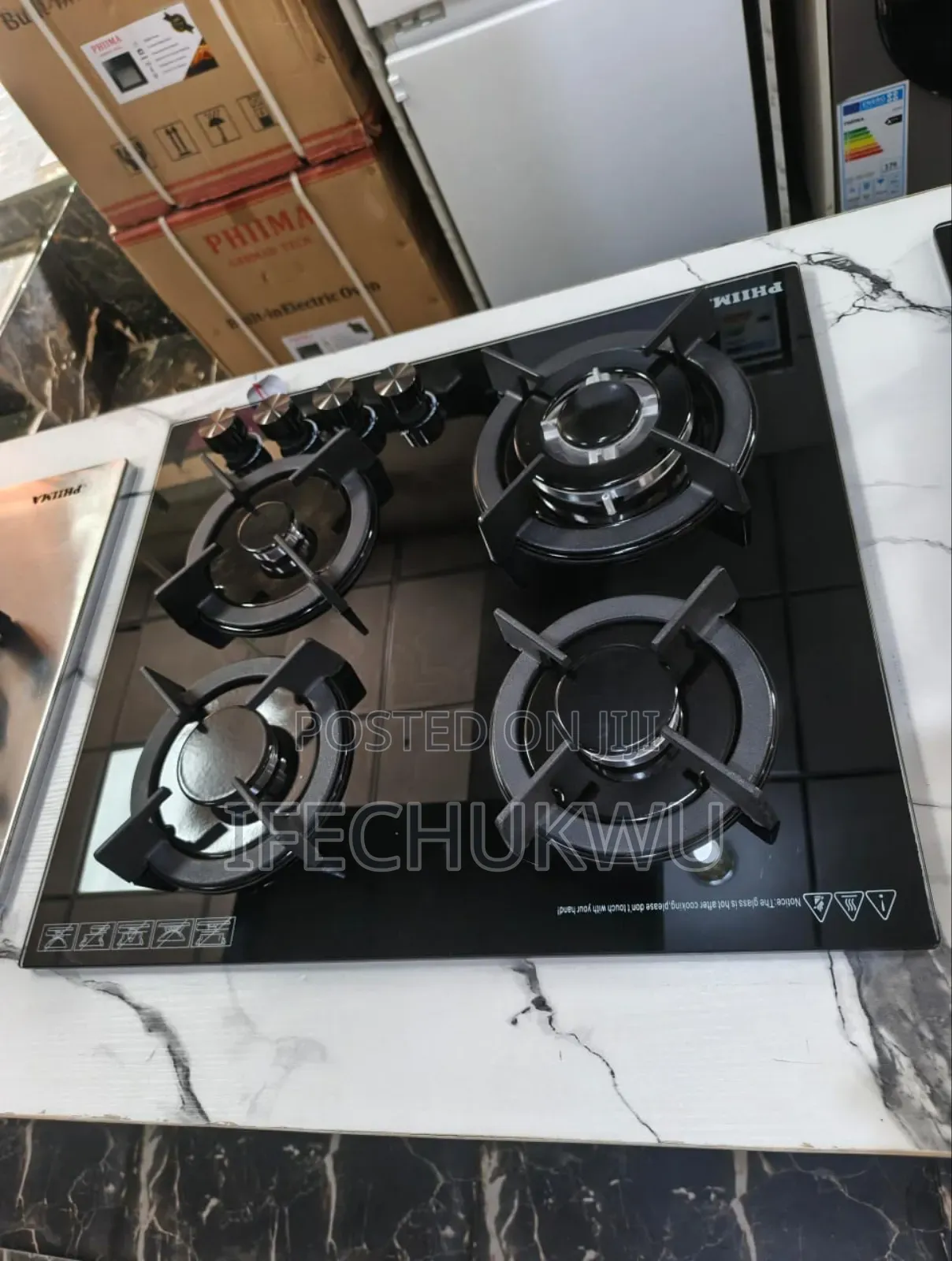 Original Quality Phiima German Technology Inbuilt 4 Burners Gas Cooker
