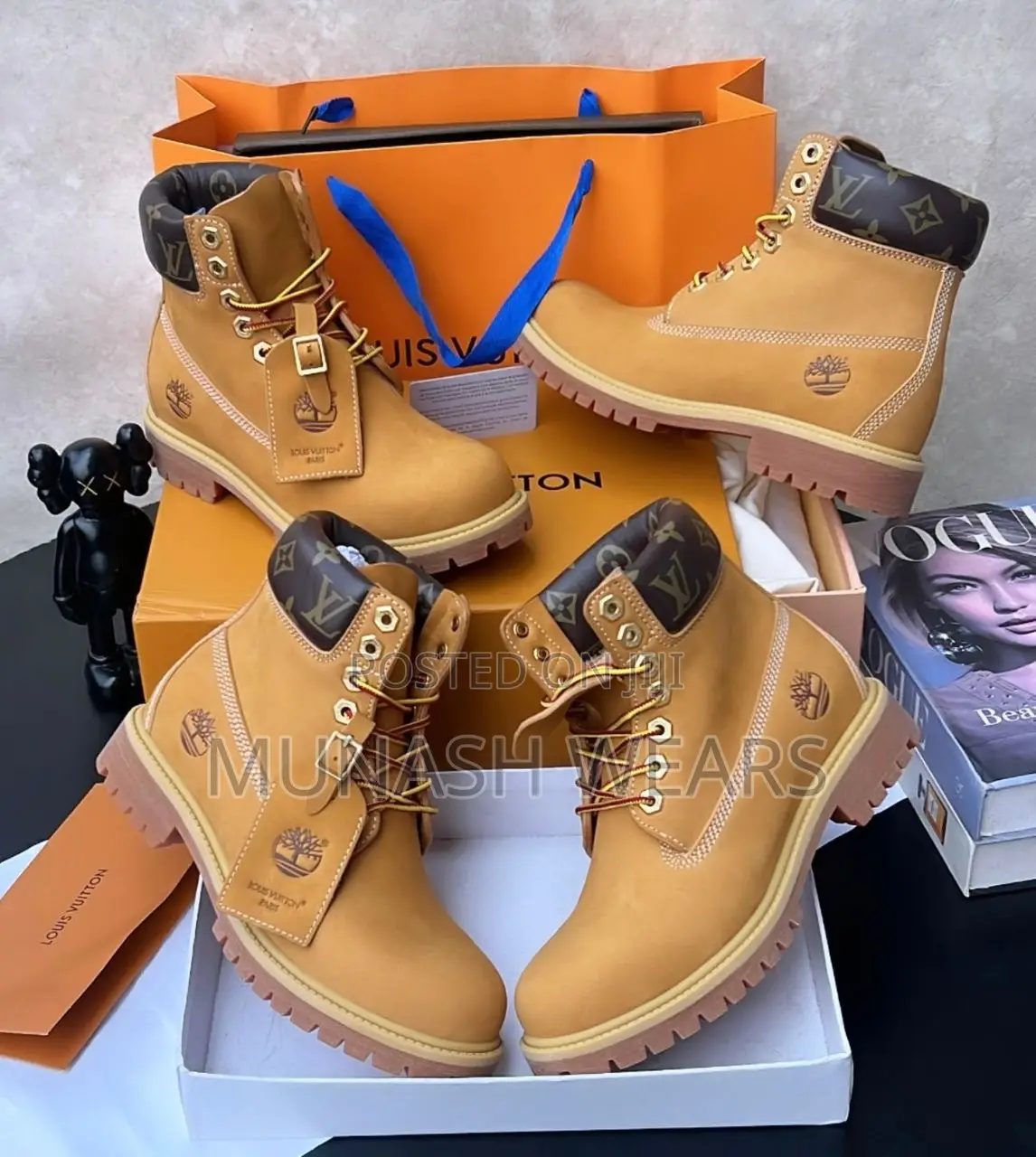 Luxury Louis Vuitton Timberland Brown Color 40-46