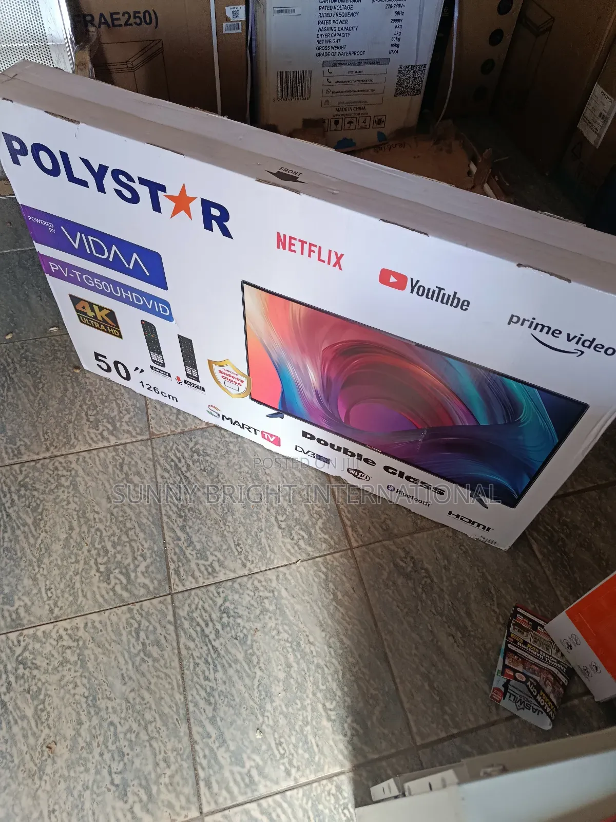 Polystar Smart Tv 50" With Double Screen Protector Two Years Warranty