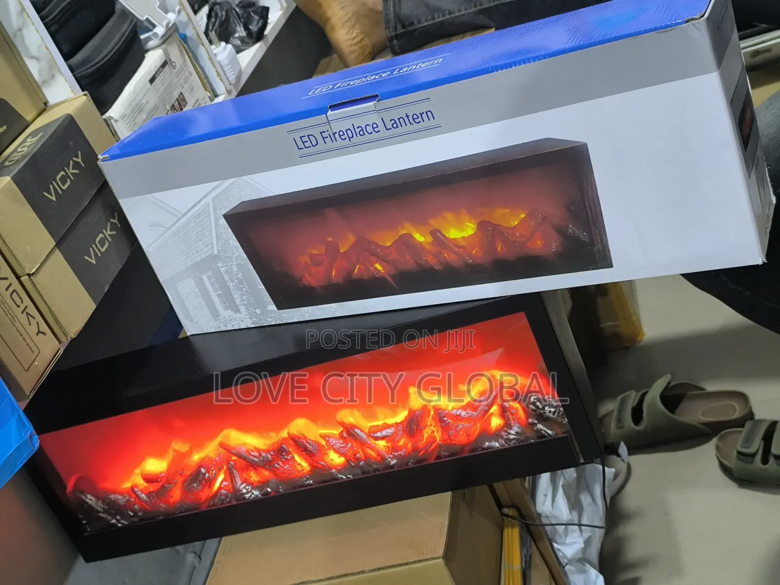 Smart 60cm Led Fireplace Lantern Decorative Fireplace Lantern