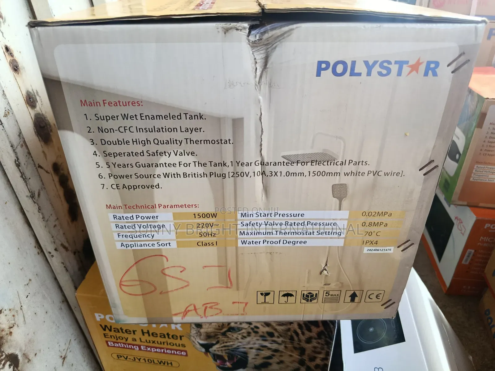 Polystar Water Heater 10liters