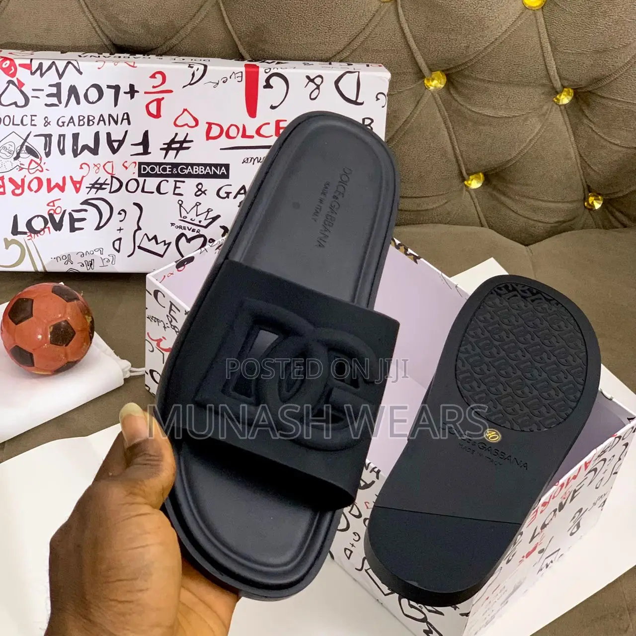 Dolce Gabbana Black Slip 40-46