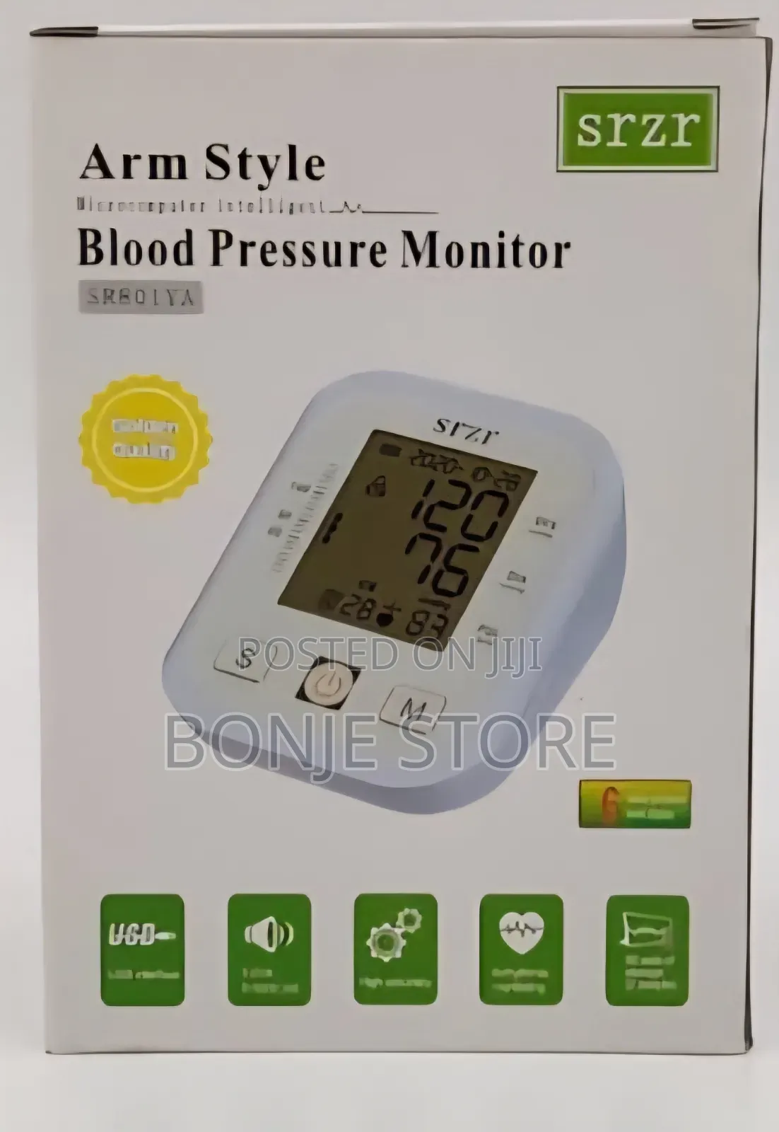 Arm Style Blood Pressure Monitor - Automatic Microcomputer Intelligent
