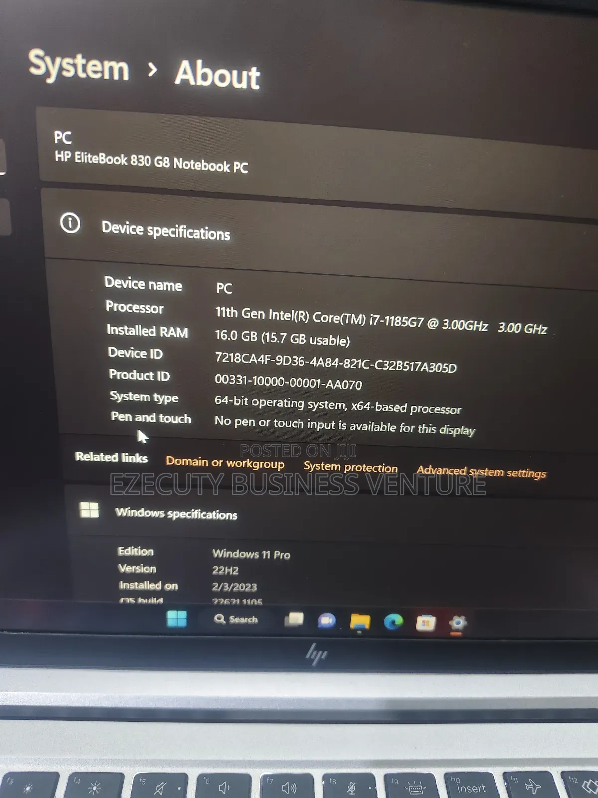 Laptop HP EliteBook 830 G8 16GB Intel Core I7 SSD 256GB
