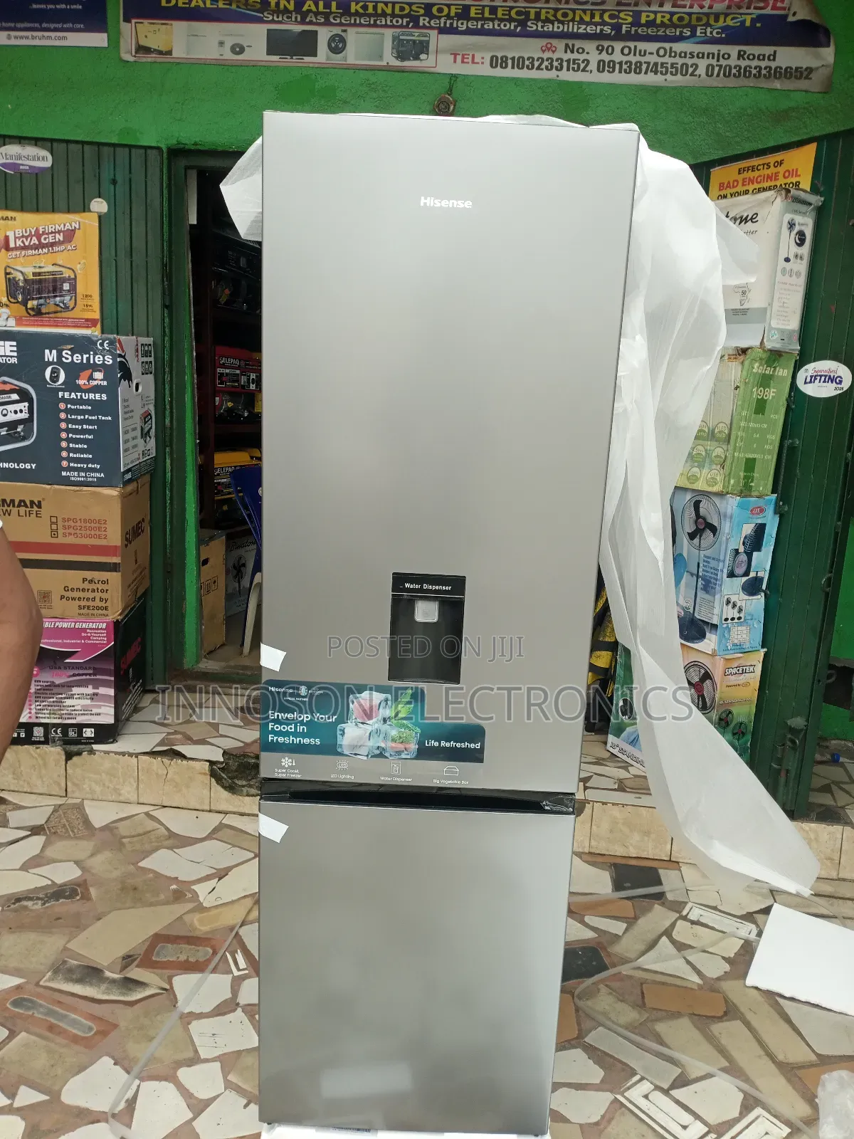 New Hisense Refrigerator Bottom Freezer Two Dor Dispenser