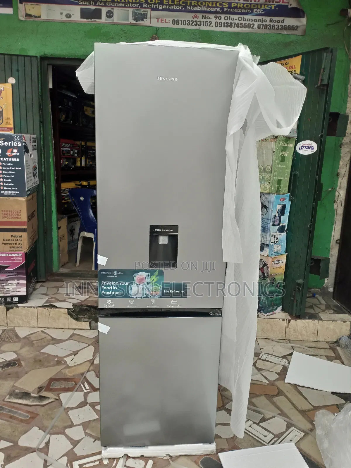 New Hisense Refrigerator Bottom Freezer Two Dor Dispenser