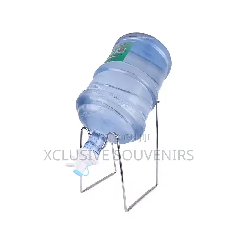 Water Jug Holder Metal Plated Cradle Set With Water Dispenser Valve