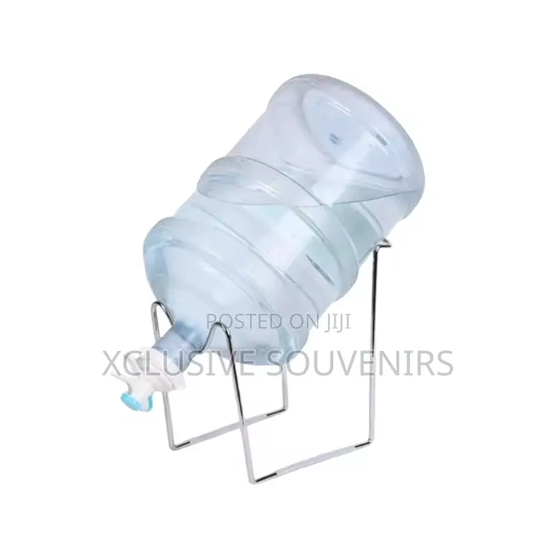 Water Jug Holder Metal Plated Cradle Set With Water Dispenser Valve