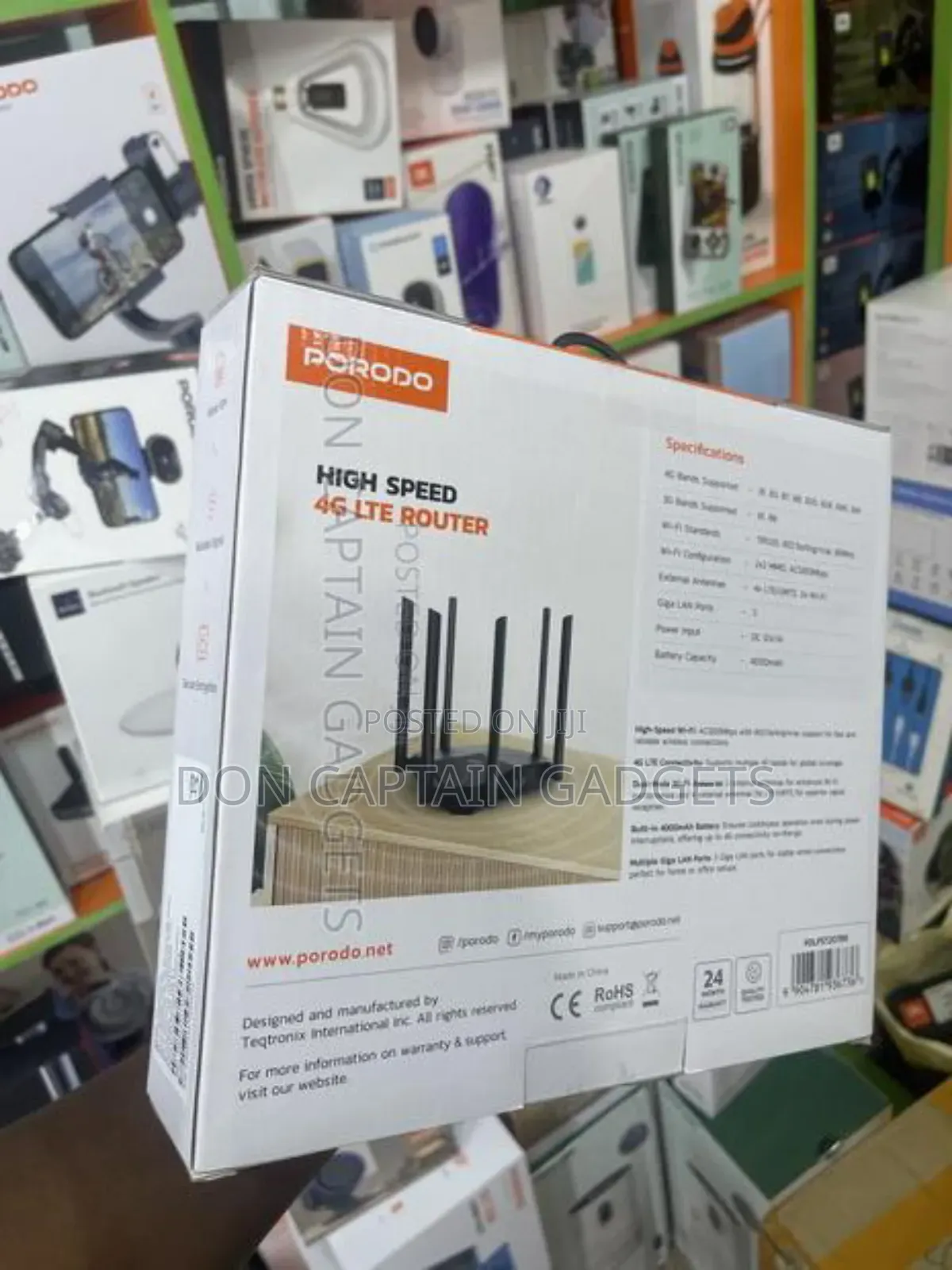 Porodo Dual Band Portable Wifi Router 4g Lite 1200mbps