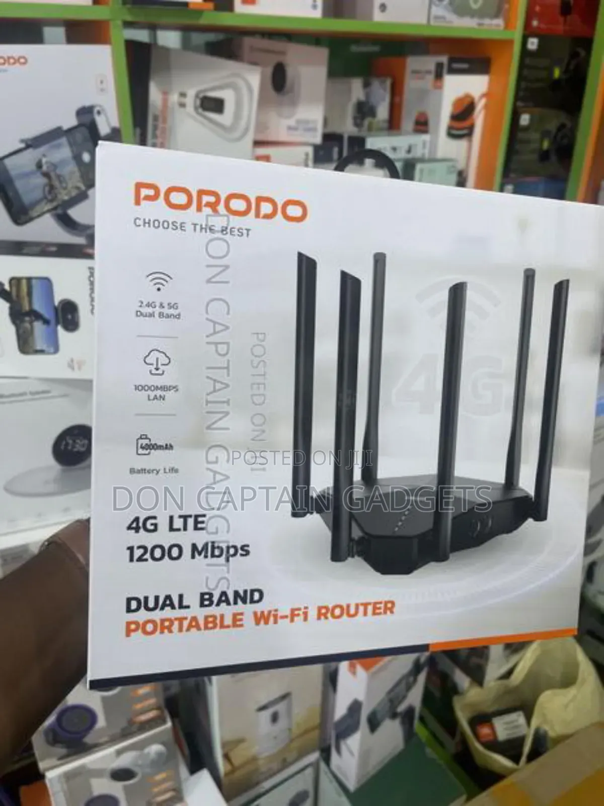 Porodo Dual Band Portable Wifi Router 4g Lite 1200mbps