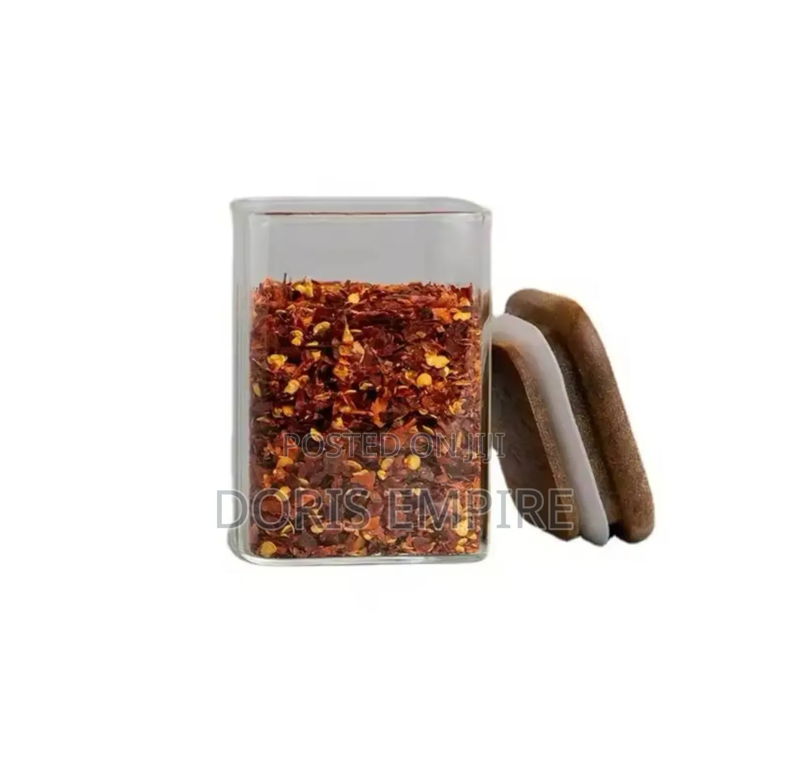 5oz Glass Jars Set Square Spice Jars With Bamboo Lids Food Storage