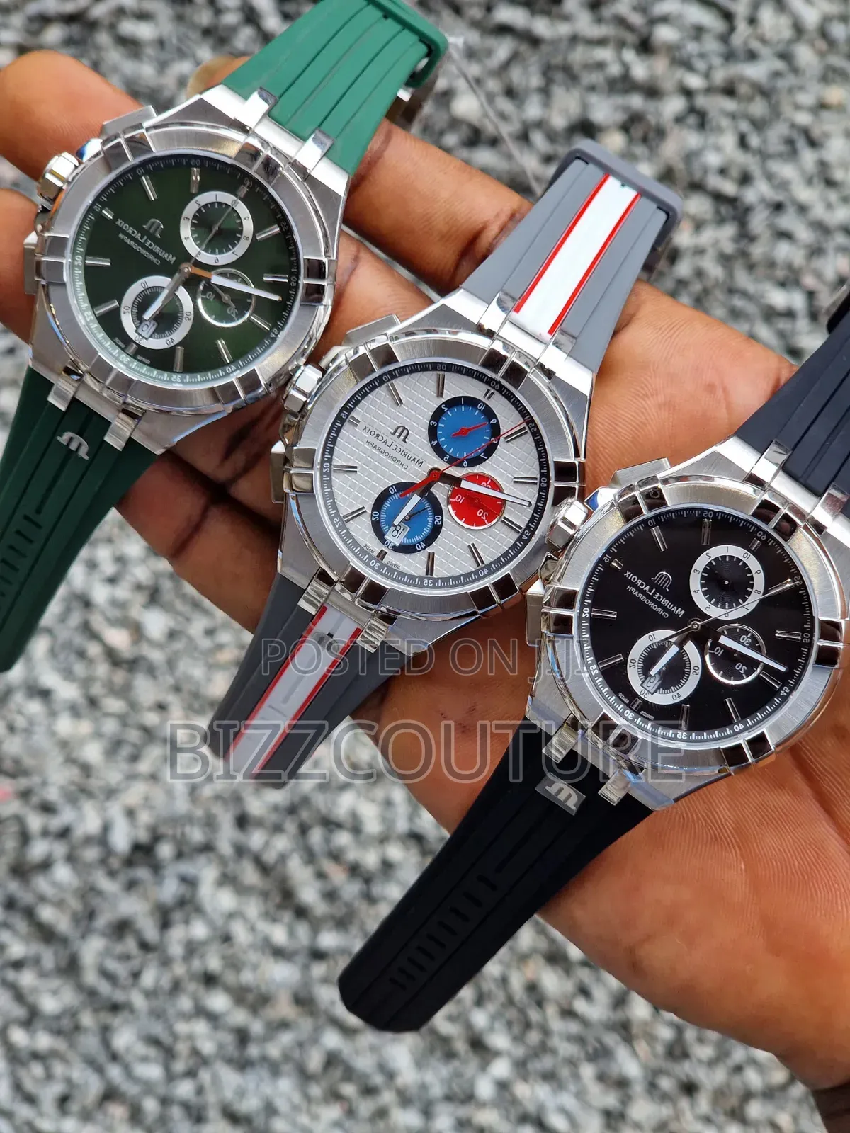 Original Maurice Lacroix Rubber Strap Calendar Quartz Watches