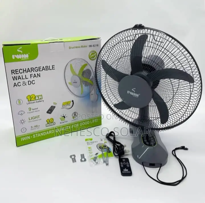 Portable 16 Inches Wall-Mounted Ac/Dc Fan