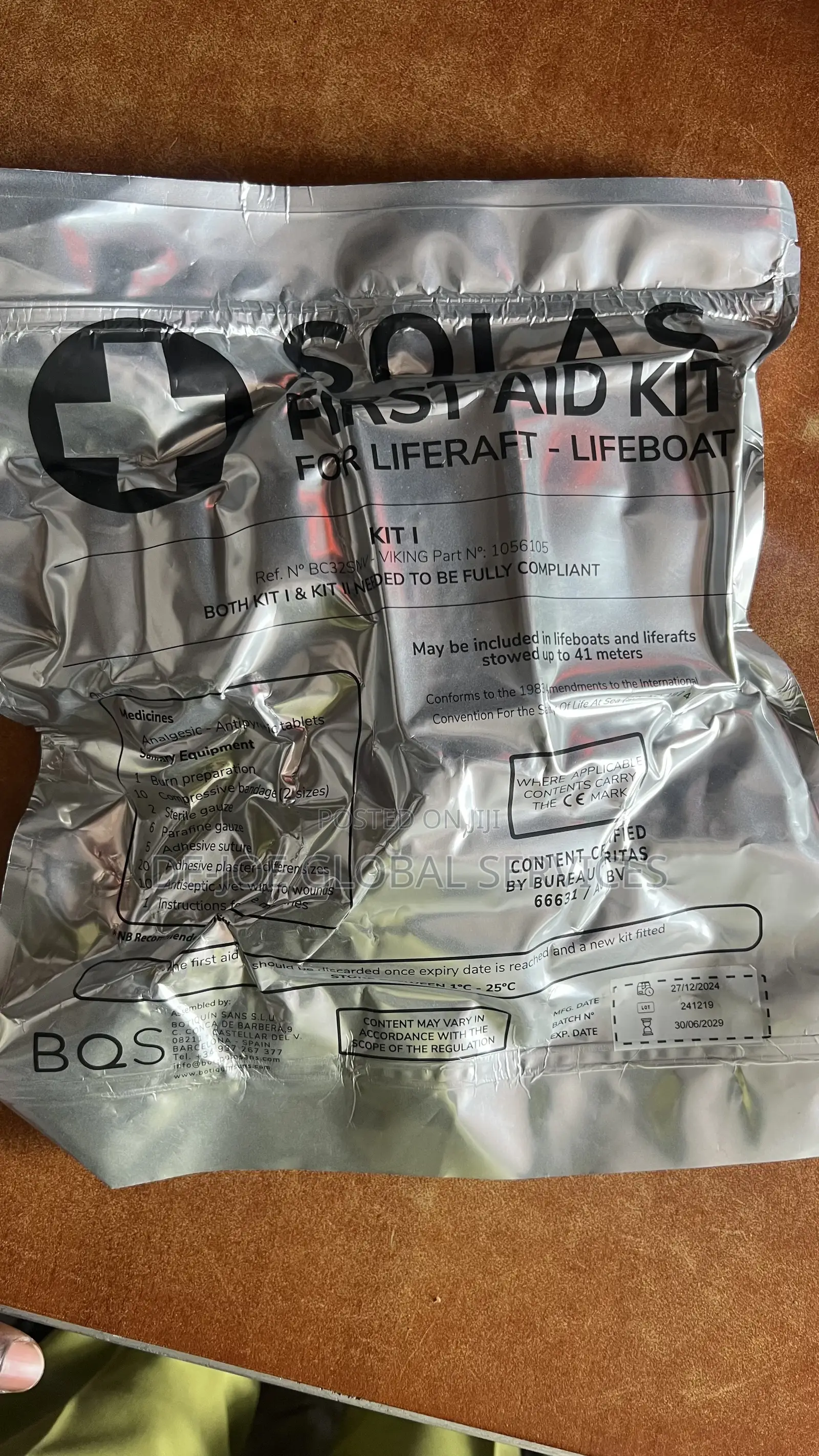 Solas First Aid Kit for Liferaft and Lifeboat