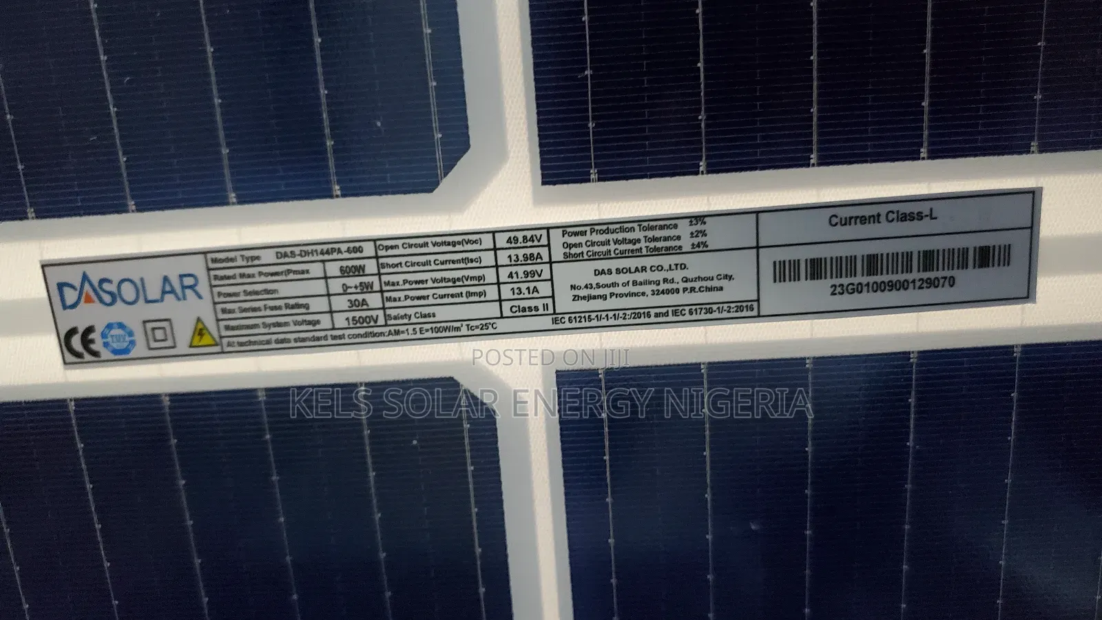 Da Solar 600watts Bifacial Halfcut Solar Panel