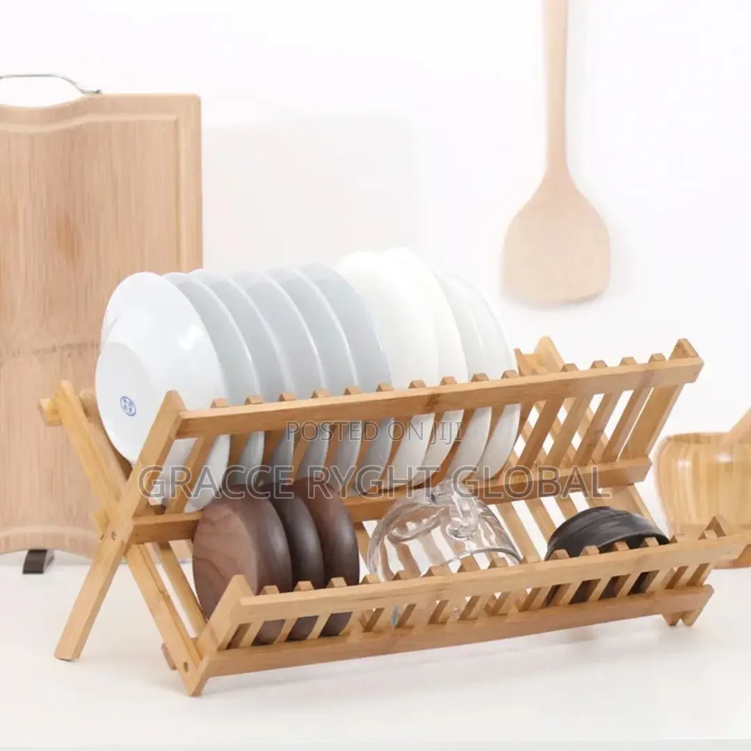 Two Tier Bamboo Dish Rack