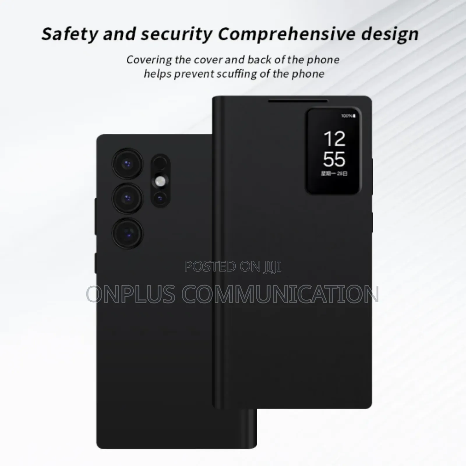 Samsung Galaxy S22, S23, 24 Ultra Smartview Sensor Leather Case
