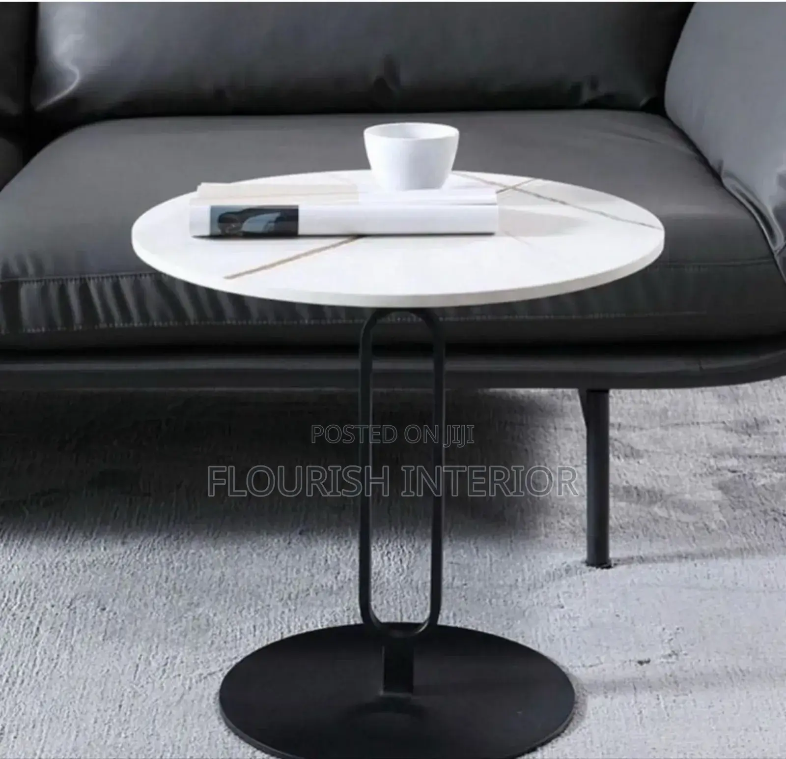 Imported Unique Exquisite Marble Side Stool.